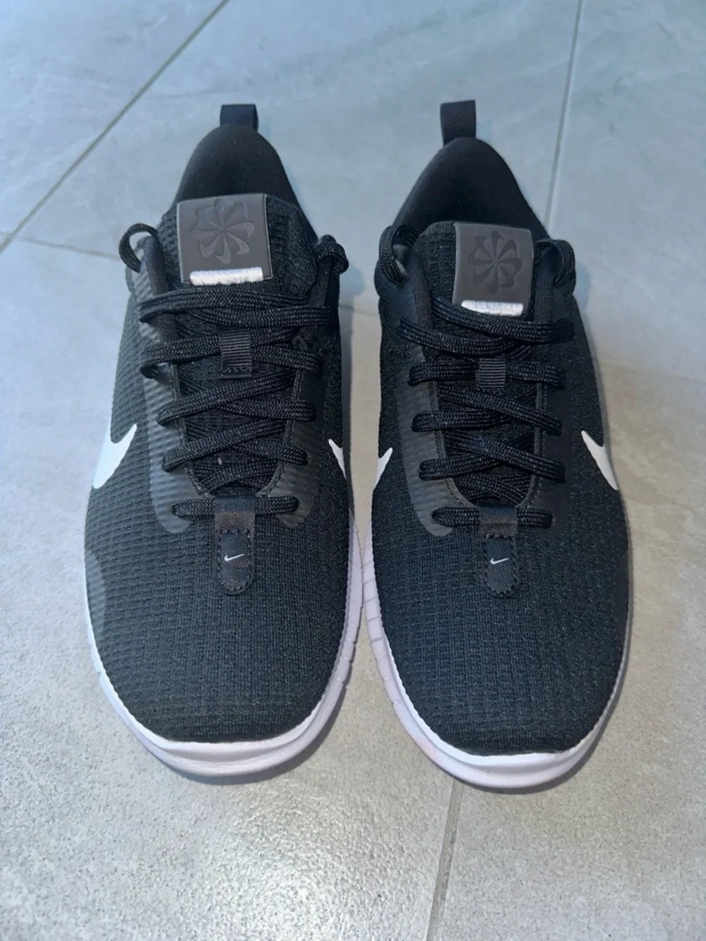 Nike Black and White Mesh Trainer Sneakers